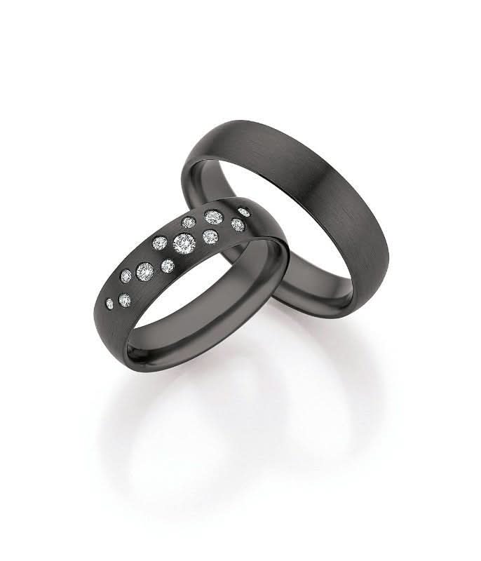 1 Paar Eheringe/Trauringe Collection Ruesch Black & Diamonds - Juwelier Steiner