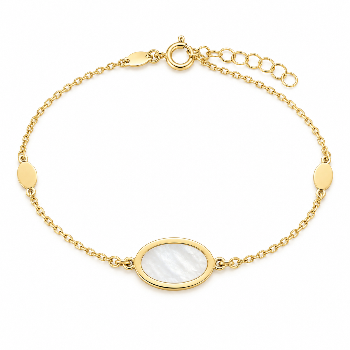 Steiner Exklusiv Armband 585 / 14Kt Gold mit Perlmutt 113925