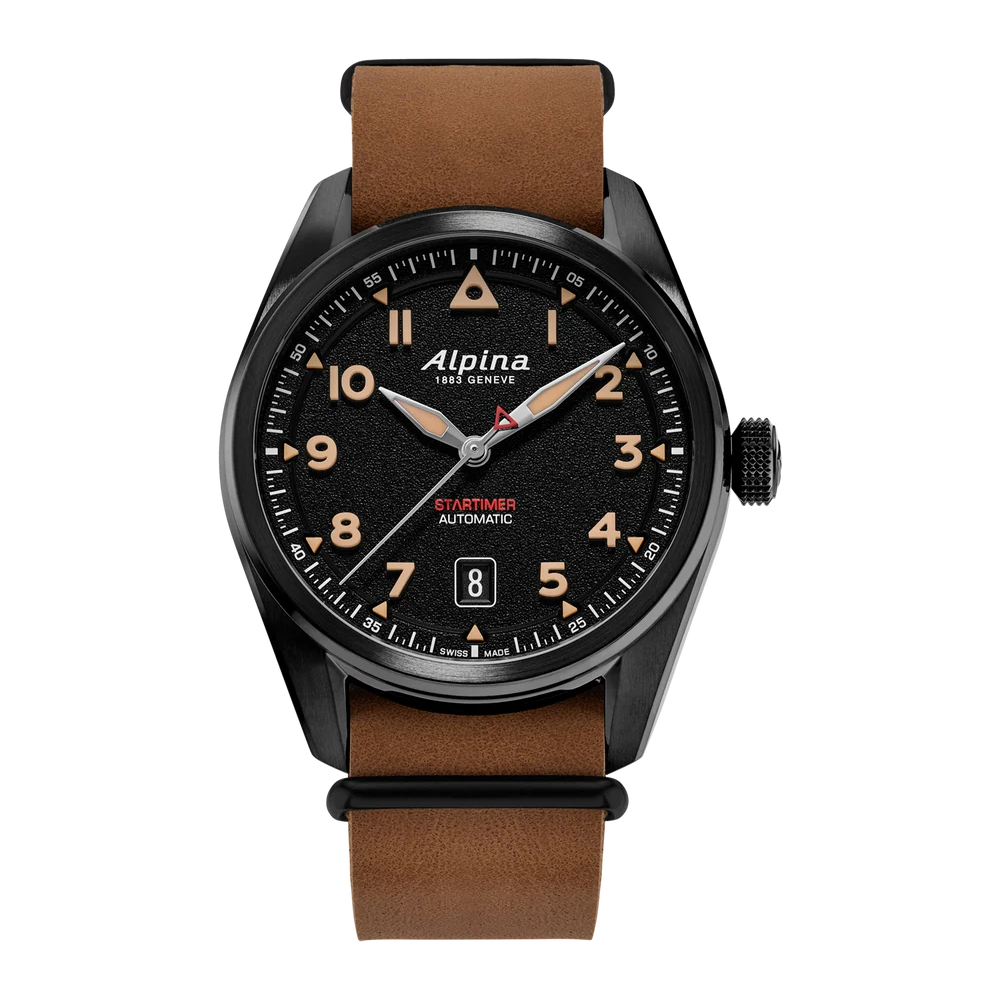 Alpina Startimer Pilot Automatic AL-525BW4SB36 – Vorderansicht