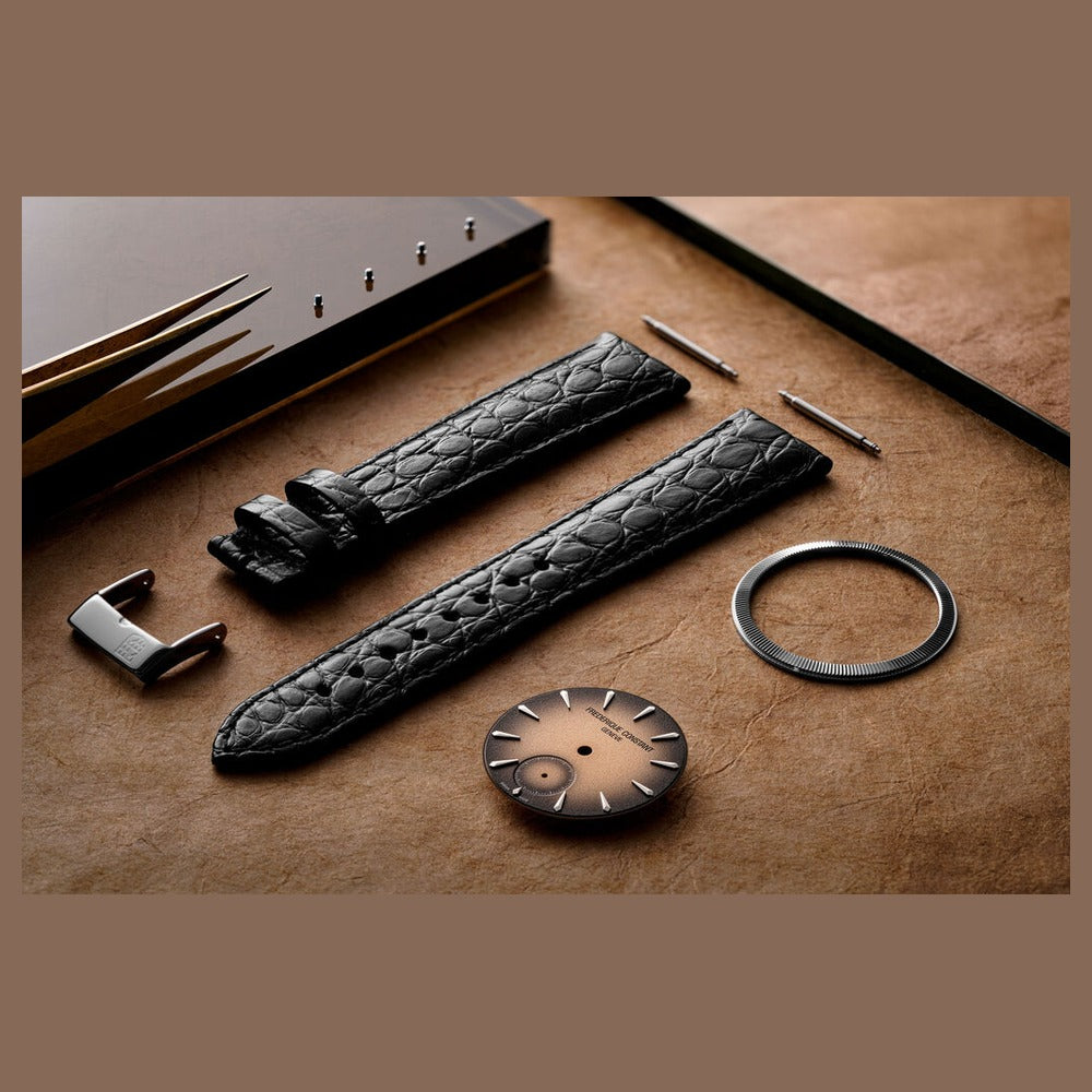 Frederique Constant Classics Moneta Handwinding FC-435BBL3S6 – Armband und Zifferblatt