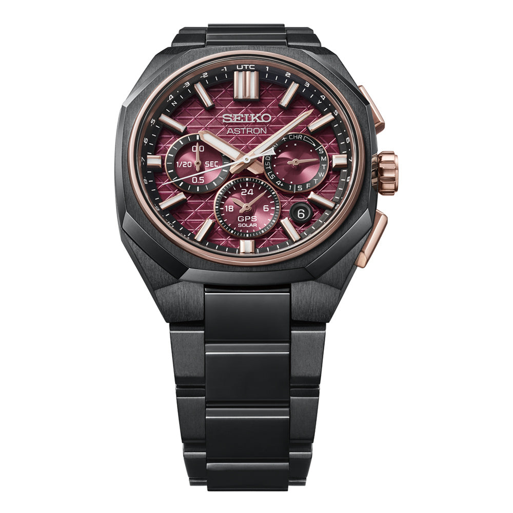 Seiko Astron GPS Solar Dual-Time Chronograph HAB010J1 – Schrägansicht