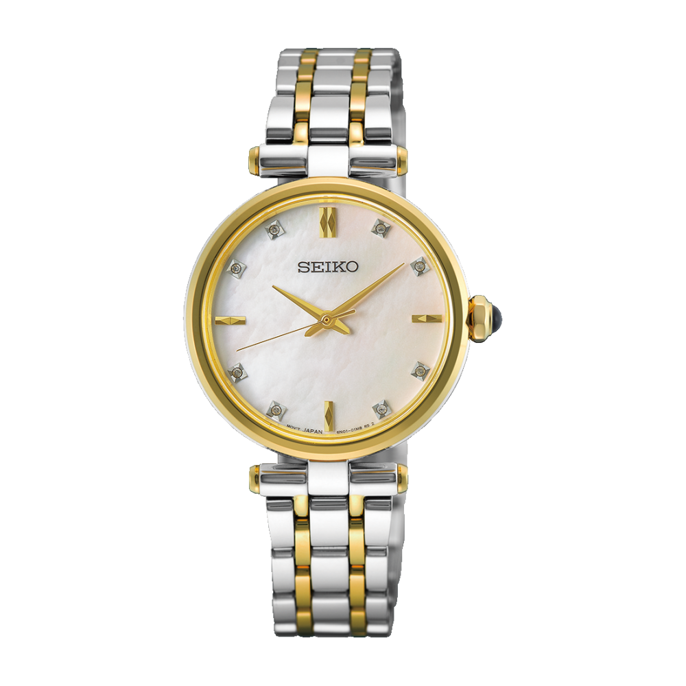 Seiko Klassik HGH007P1 Bicolor Perlmutt Frontansicht