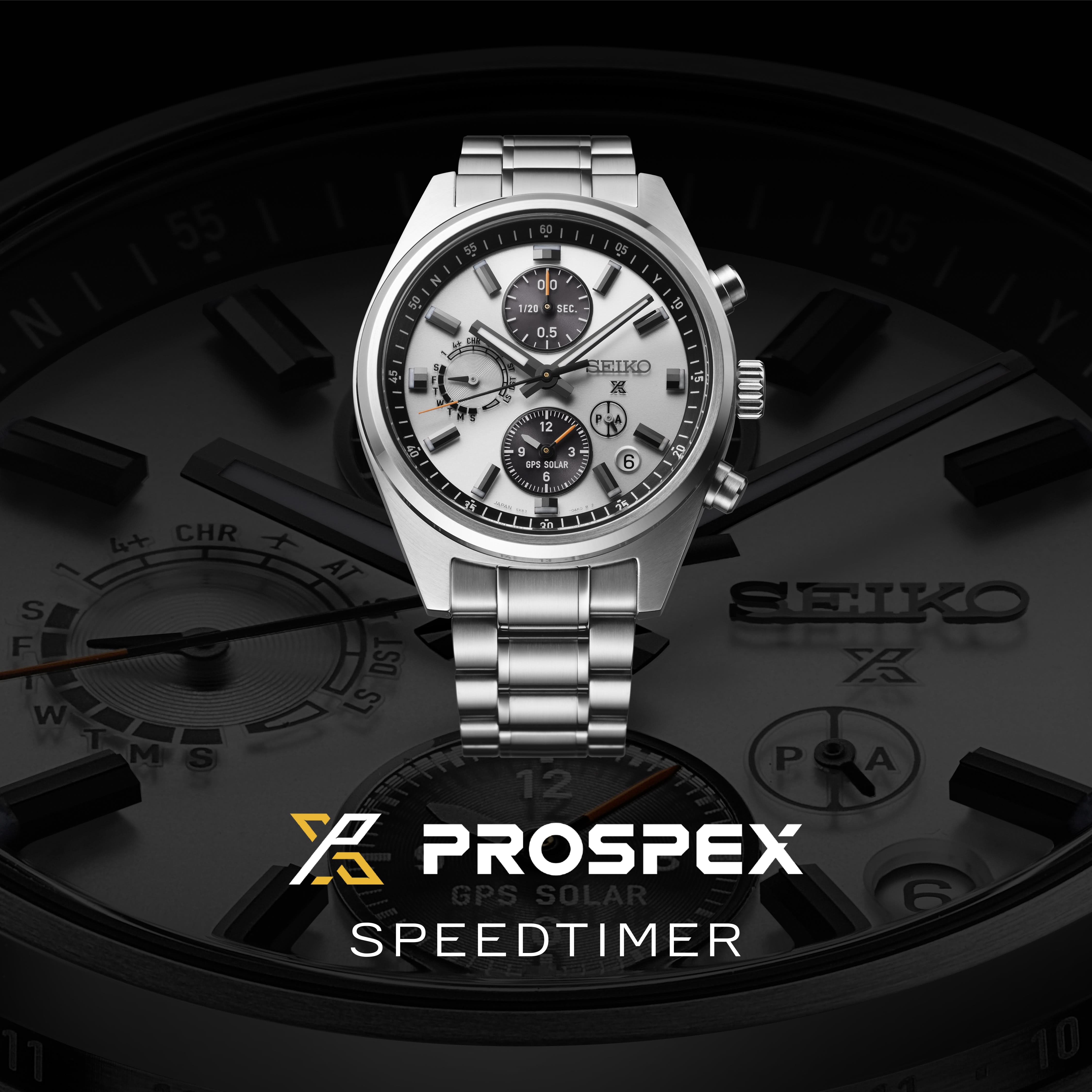 Seiko Prospex Speedtimer GPS Solar Dual Time Chronograph SSH165J1