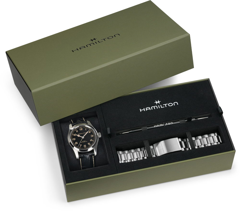 Hamilton Khaki Khaki Field Murph 42 mm Armbandset H70605732
