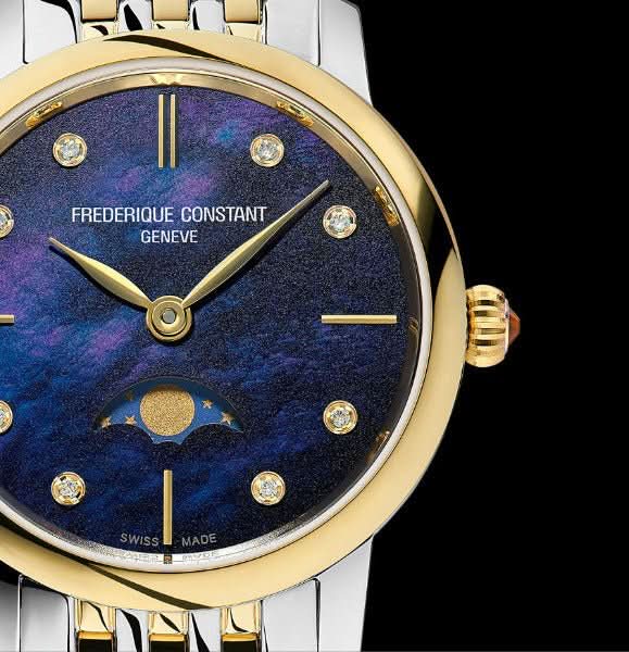 FREDERIQUE CONSTANT Classics Slimline Moonphase Ladies FC - 206MPND1S3B - Juwelier Steiner