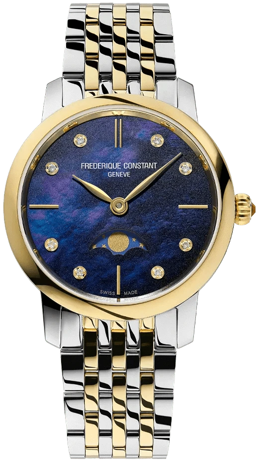 FREDERIQUE CONSTANT Classics Slimline Moonphase Ladies FC - 206MPND1S3B - Juwelier Steiner