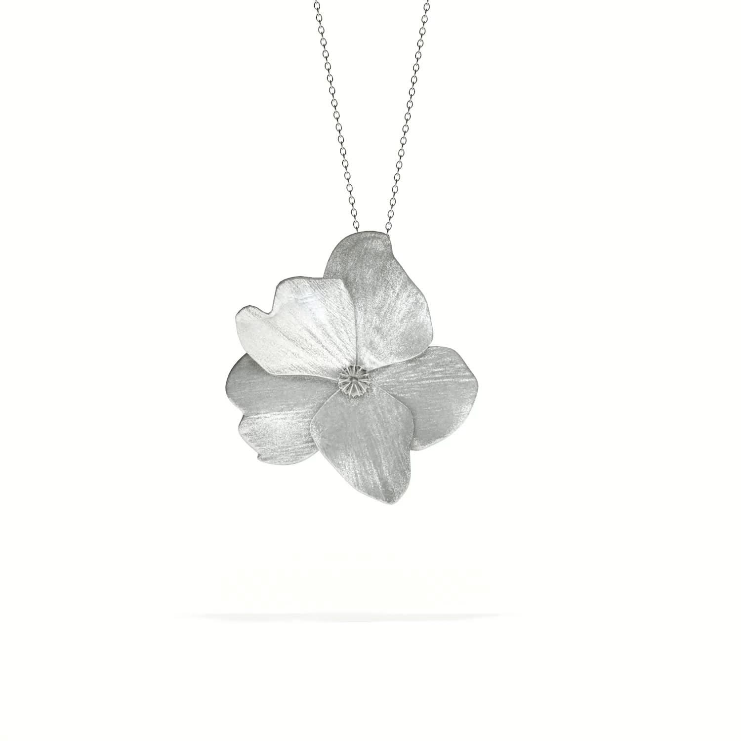 Lienz Rose Anhänger Weißgold