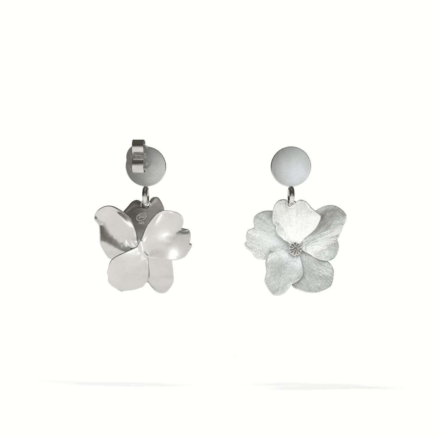 Lienz Rose Ohrstecker Weißgold