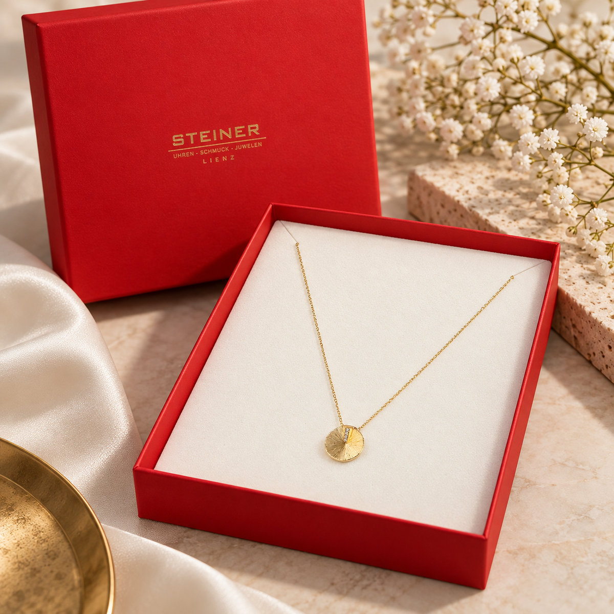Steiner Exklusiv Collier in roter Geschenkbox