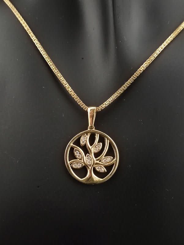 STEINER EXKLUSIV - Steiner Fine Jewellry Collier Venezianer mit Lebensbaum Zirkonia Gold - Juwelier Steiner