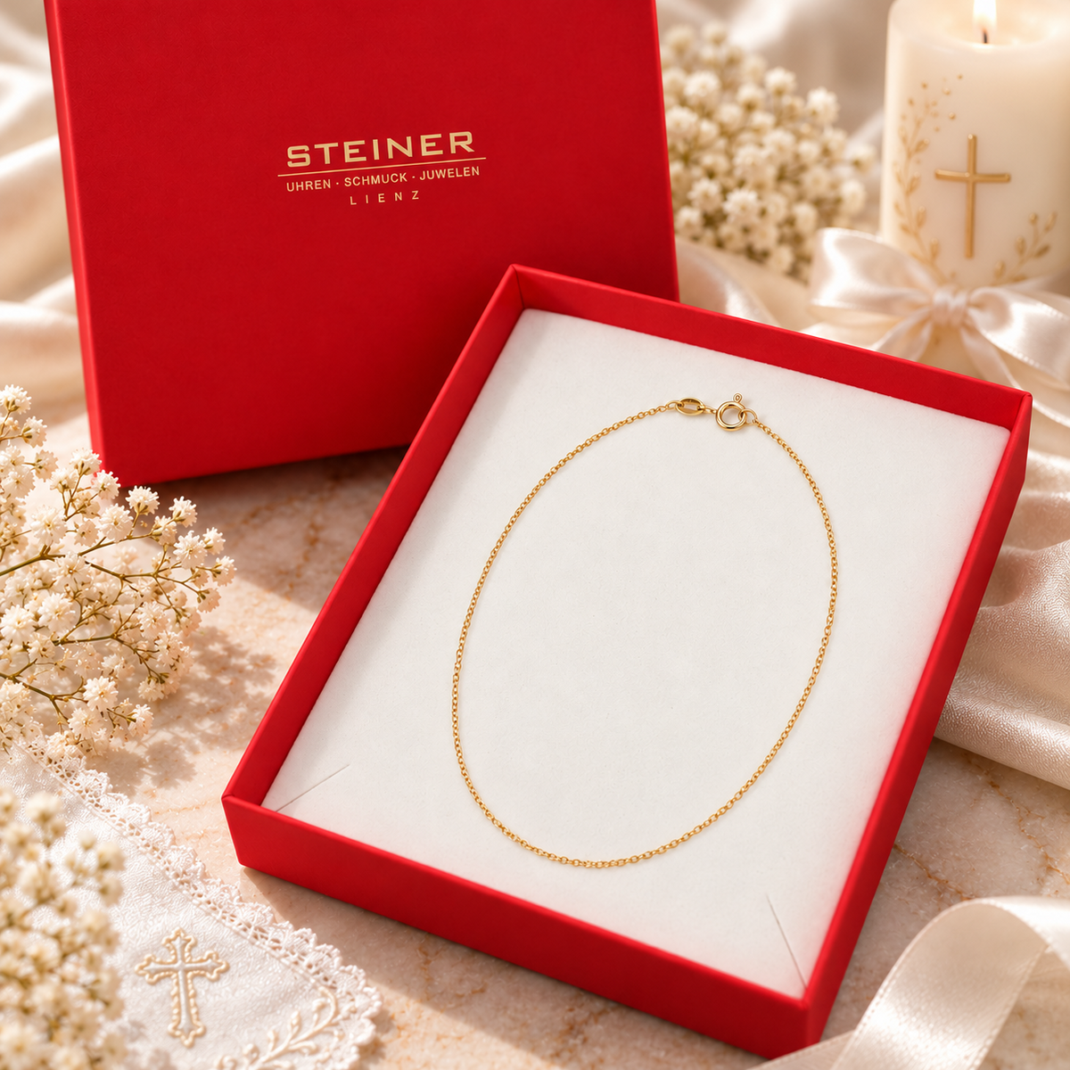 Steiner Moments Taufkette Verpackung