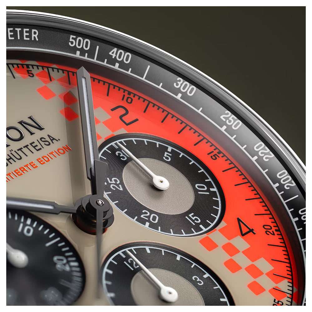 Union Glashütte Belisar Speedster 2026 – Detail des Zifferblatts