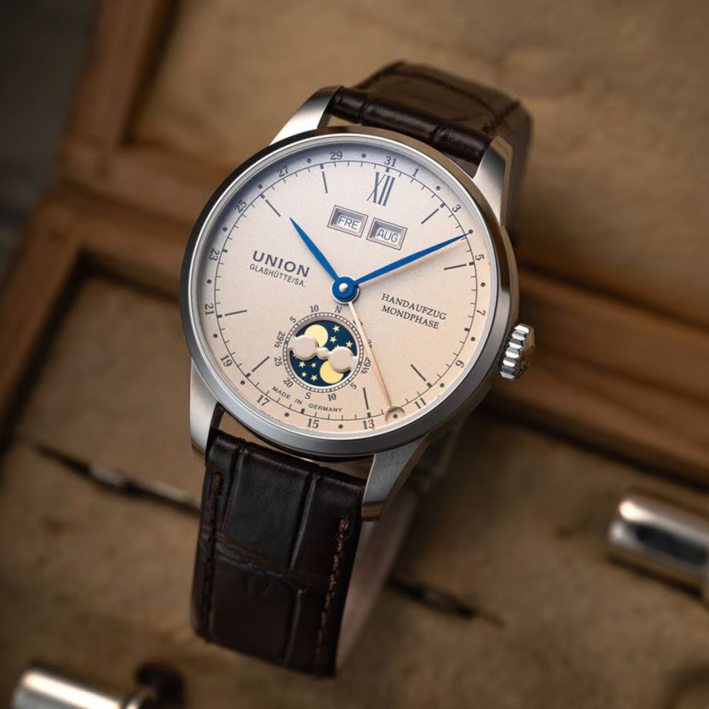 Union Glashütte 1893 JOHANNES DÜRRSTEIN EDITION "DOPPELMONDPHASE" D007.458.16.039.00