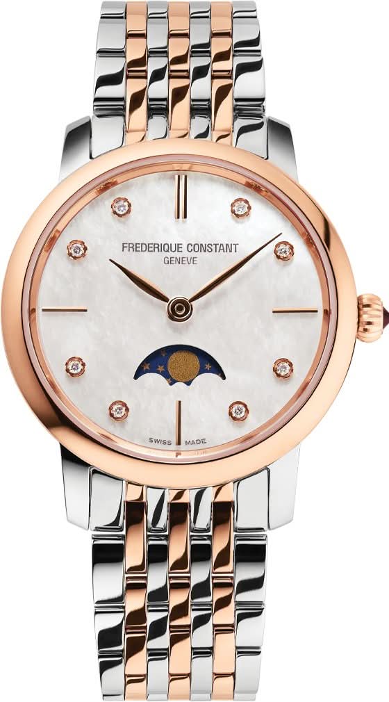 FREDERIQUE CONSTANT Slimline Ladies Moonphase FC-206MPWD1S2B - Juwelier Steiner