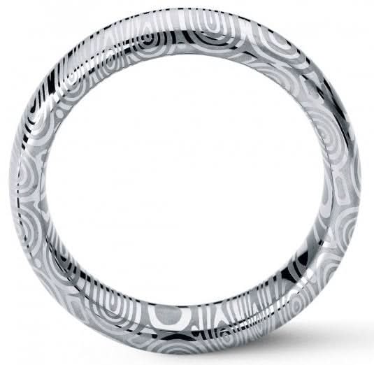 Humphrey Damast Edelstahlring 6 mm - Juwelier Steiner