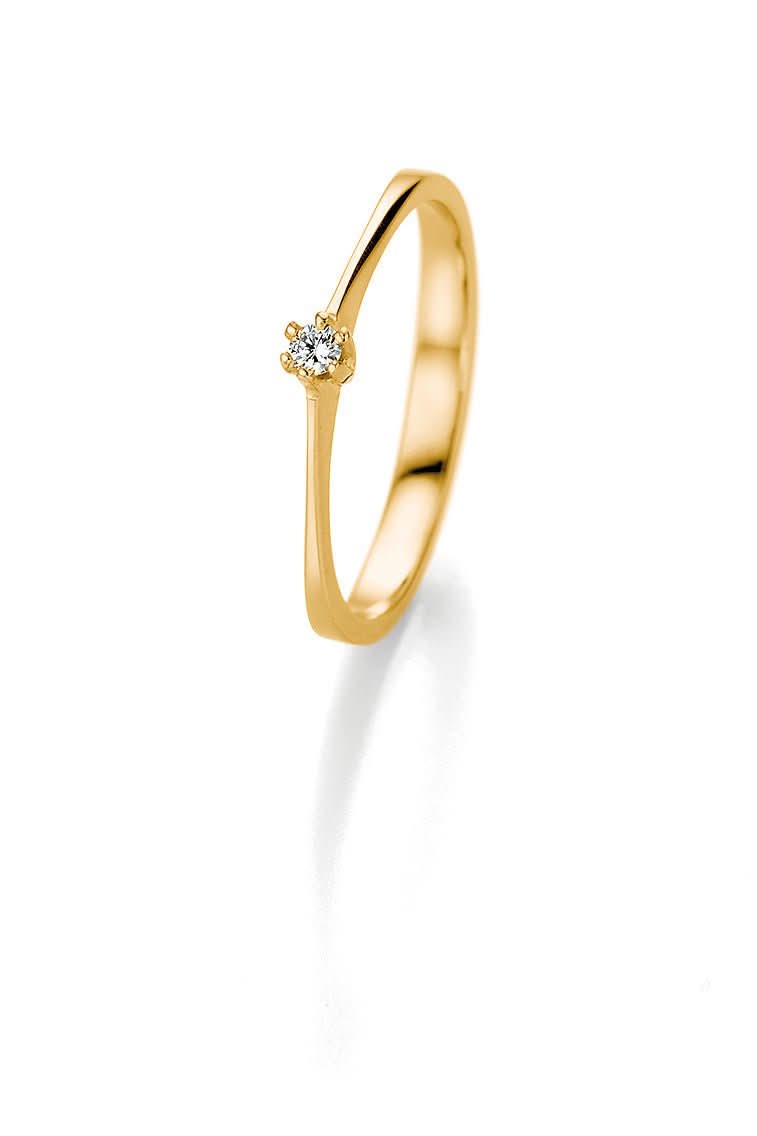 CR Marry Me Solitaire Ring Gelbgold 585 · 0,06 ct W-SI - Juwelier Steiner