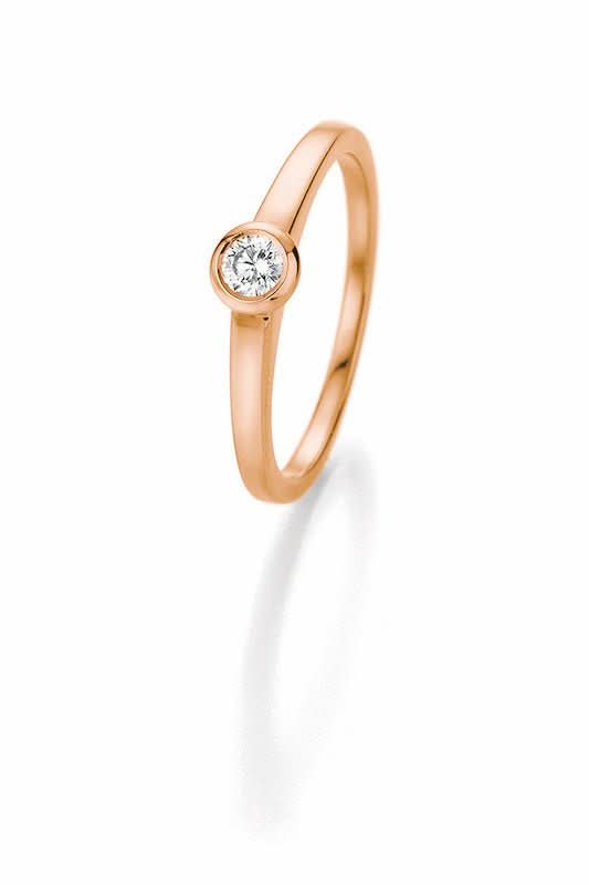 CR Marry Me Solitaire Ring Roségold 585 · 0,15 ct W-SI - Juwelier Steiner