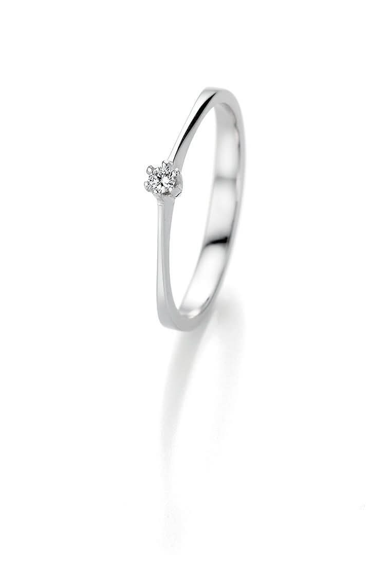 CR Marry Me Solitaire Ring Weißgold 585 · 0,06 ct W-SI - Juwelier Steiner