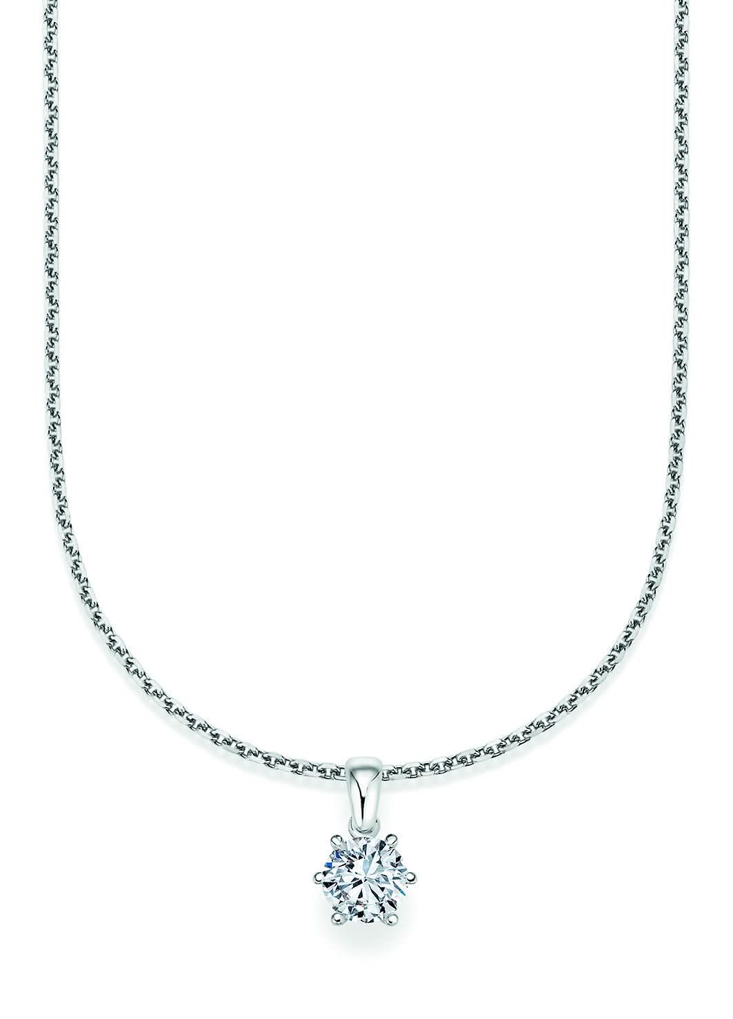 CR Solitaire Anhänger Weißgold 23-36500 - Juwelier Steiner