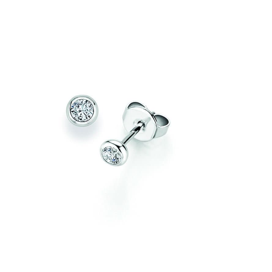 CR Solitaire Ohrstecker Weißgold 09-30100 - Juwelier Steiner