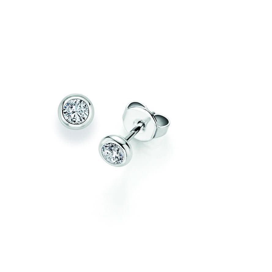 CR Solitaire Ohrstecker Weißgold 09-30150 - Juwelier Steiner