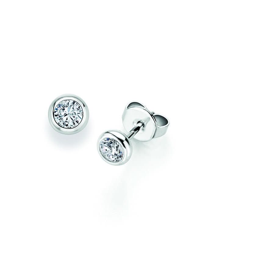 CR Solitaire Ohrstecker Weißgold 09-30200 - Juwelier Steiner