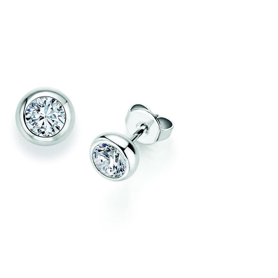 CR Solitaire Ohrstecker Weißgold 09-30500 - Juwelier Steiner