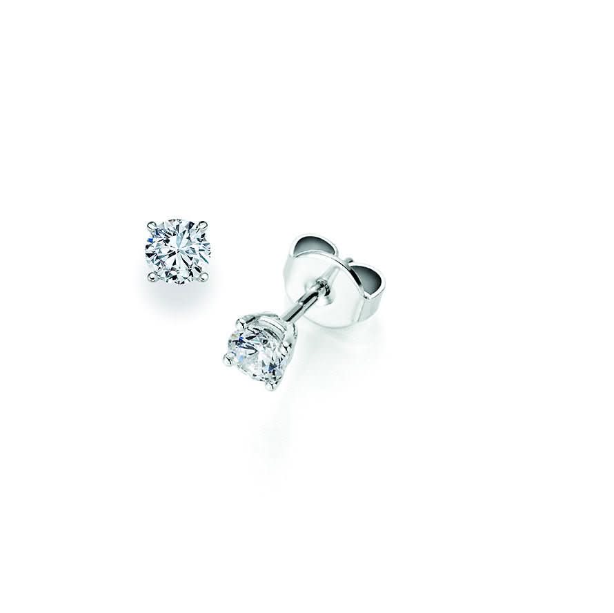 CR Solitaire Ohrstecker Weißgold 09-34250 - Juwelier Steiner