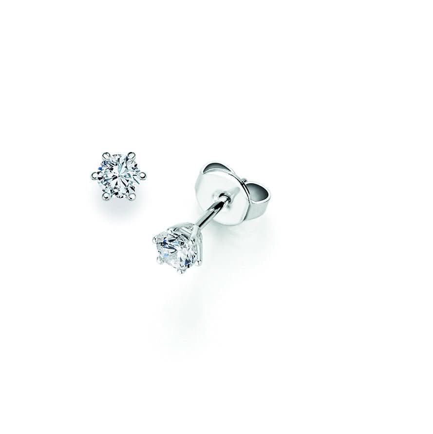 CR Solitaire Ohrstecker Weißgold 09-36200 - Juwelier Steiner