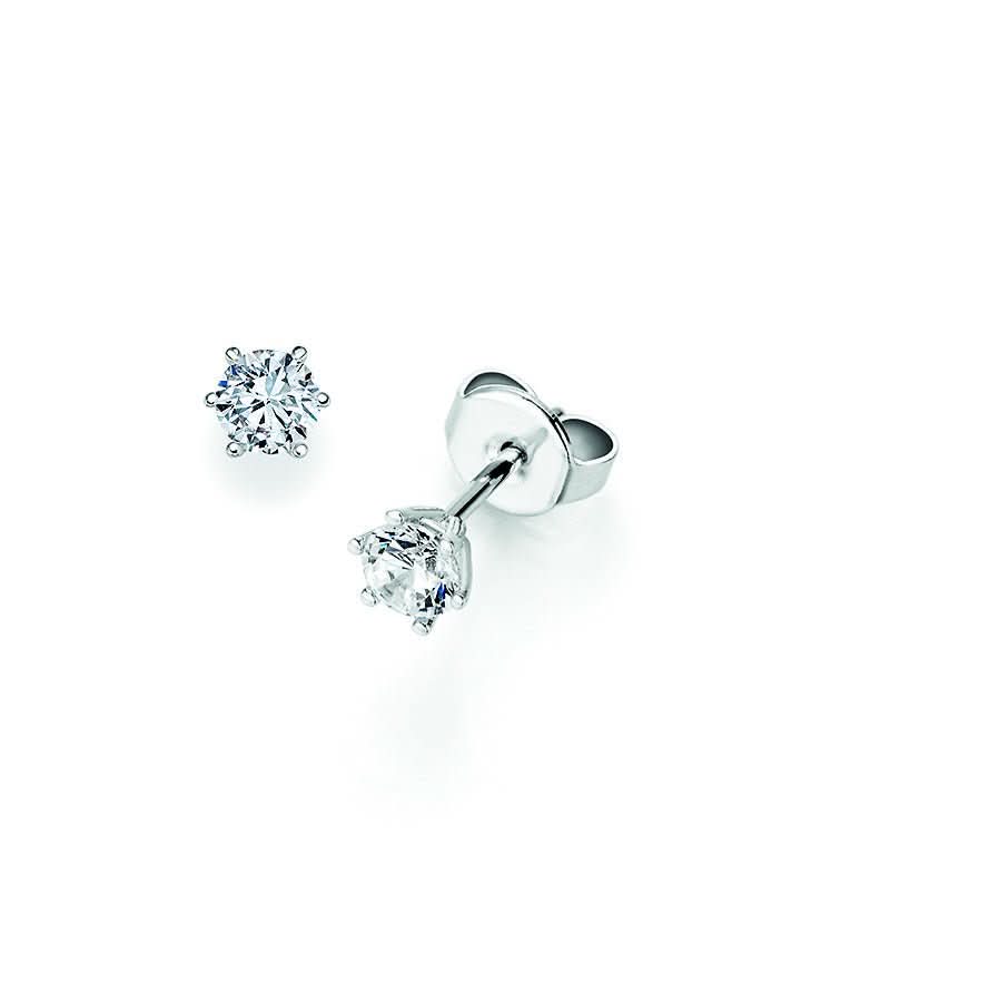 CR Solitaire Ohrstecker Weißgold 09-36250 - Juwelier Steiner