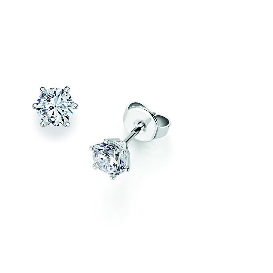 CR Solitaire Ohrstecker Weißgold 09-36500 - Juwelier Steiner