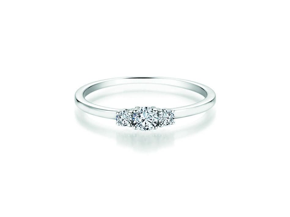 CR Solitaire Ring Weißgold 585 · 0,250 ct W-SI - Juwelier Steiner
