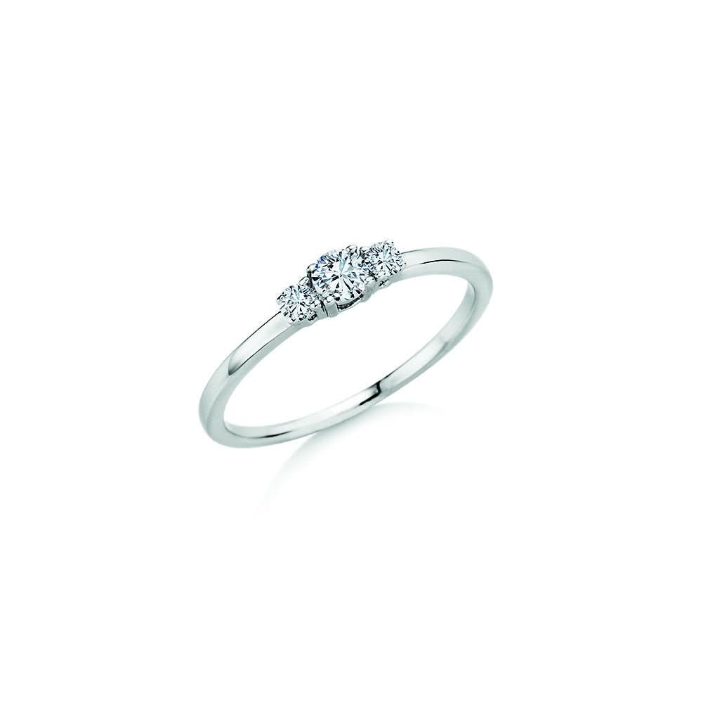 CR Solitaire Ring Weißgold 585 · 0,250 ct W-SI - Juwelier Steiner