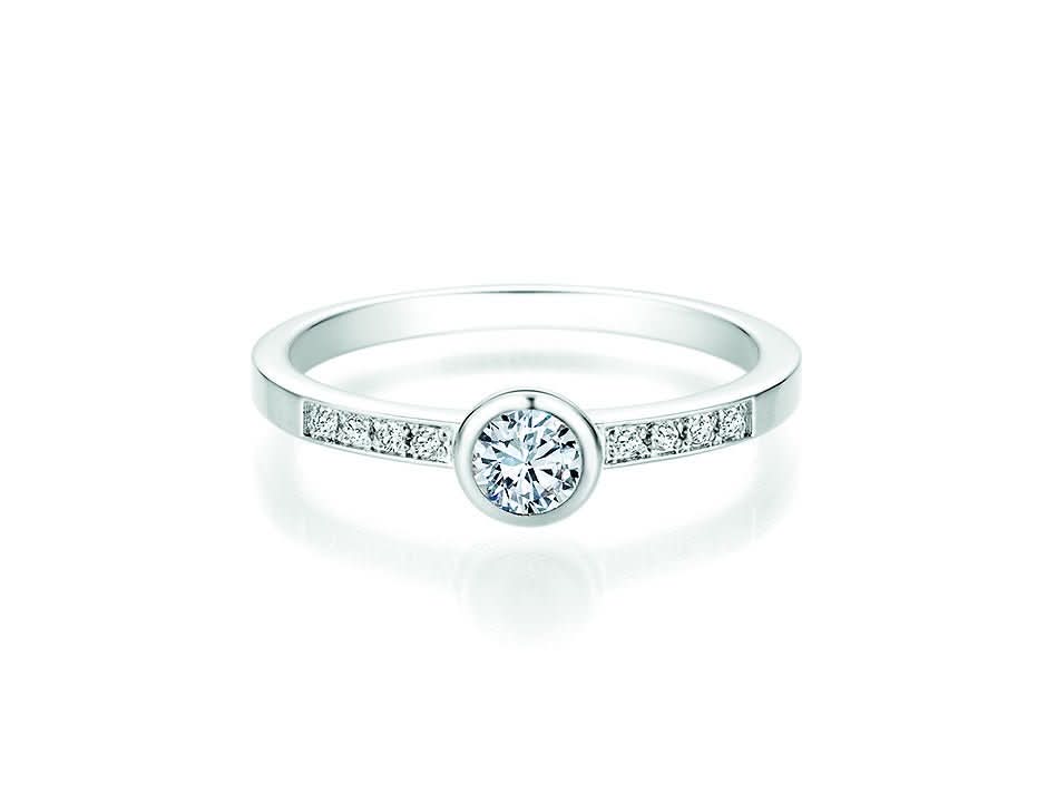 CR Solitaire Ring Weißgold 585 · 0,290 ct W-SI - Juwelier Steiner