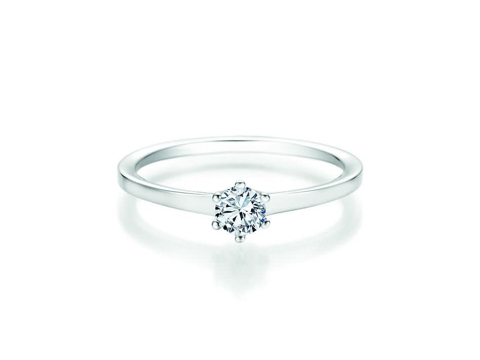 CR Solitaire Ring Weißgold 585 · 0,330 ct W-SI - Juwelier Steiner
