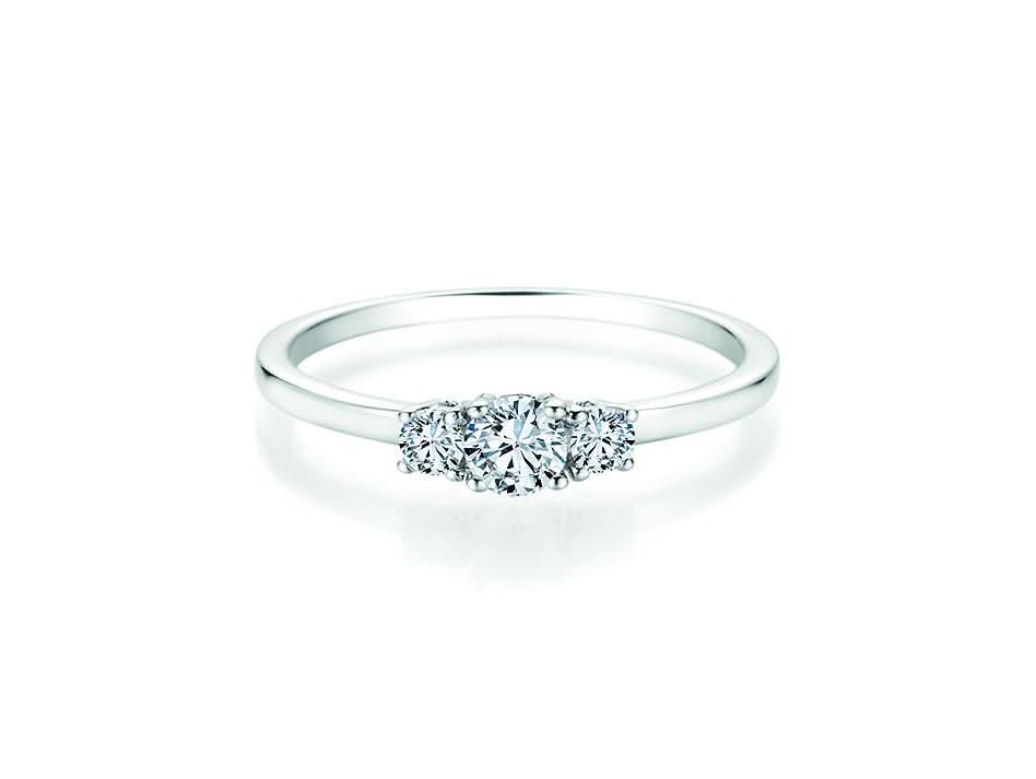 CR Solitaire Ring Weißgold 585 · 0,410 ct W-SI - Juwelier Steiner