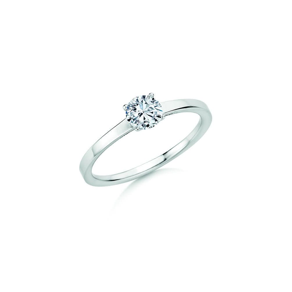 CR Solitaire Ring Weißgold 585 · 0,500 ct W-SI - Juwelier Steiner