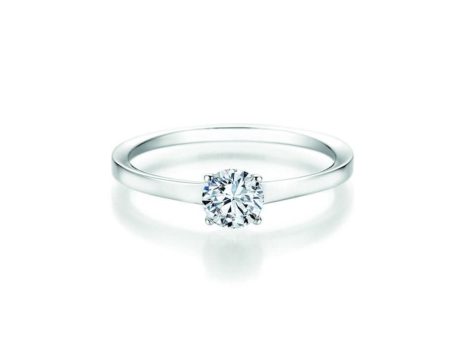 CR Solitaire Ring Weißgold 585 · 0,500 ct W-SI - Juwelier Steiner