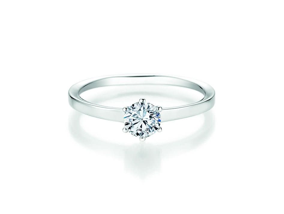 CR Solitaire Ring Weißgold 585 · 0,500 ct W-SI - Juwelier Steiner