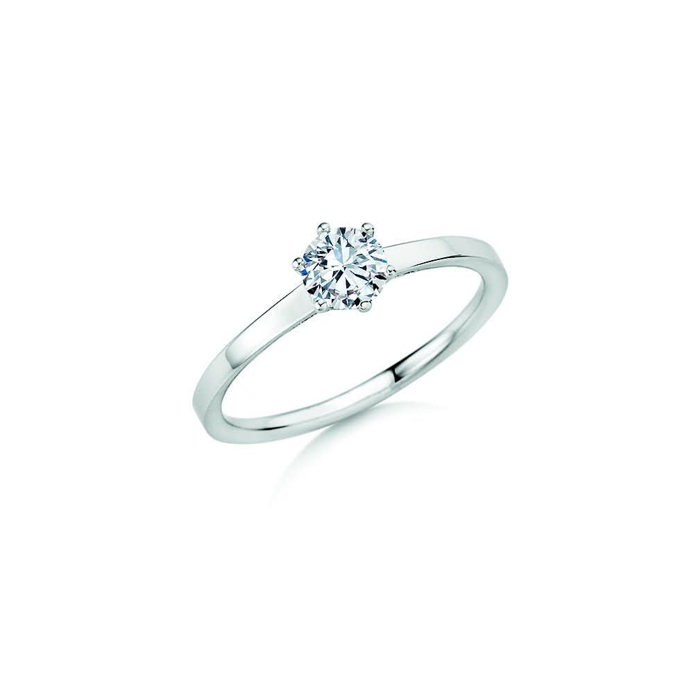 CR Solitaire Ring Weißgold 585 · 0,500 ct W-SI - Juwelier Steiner