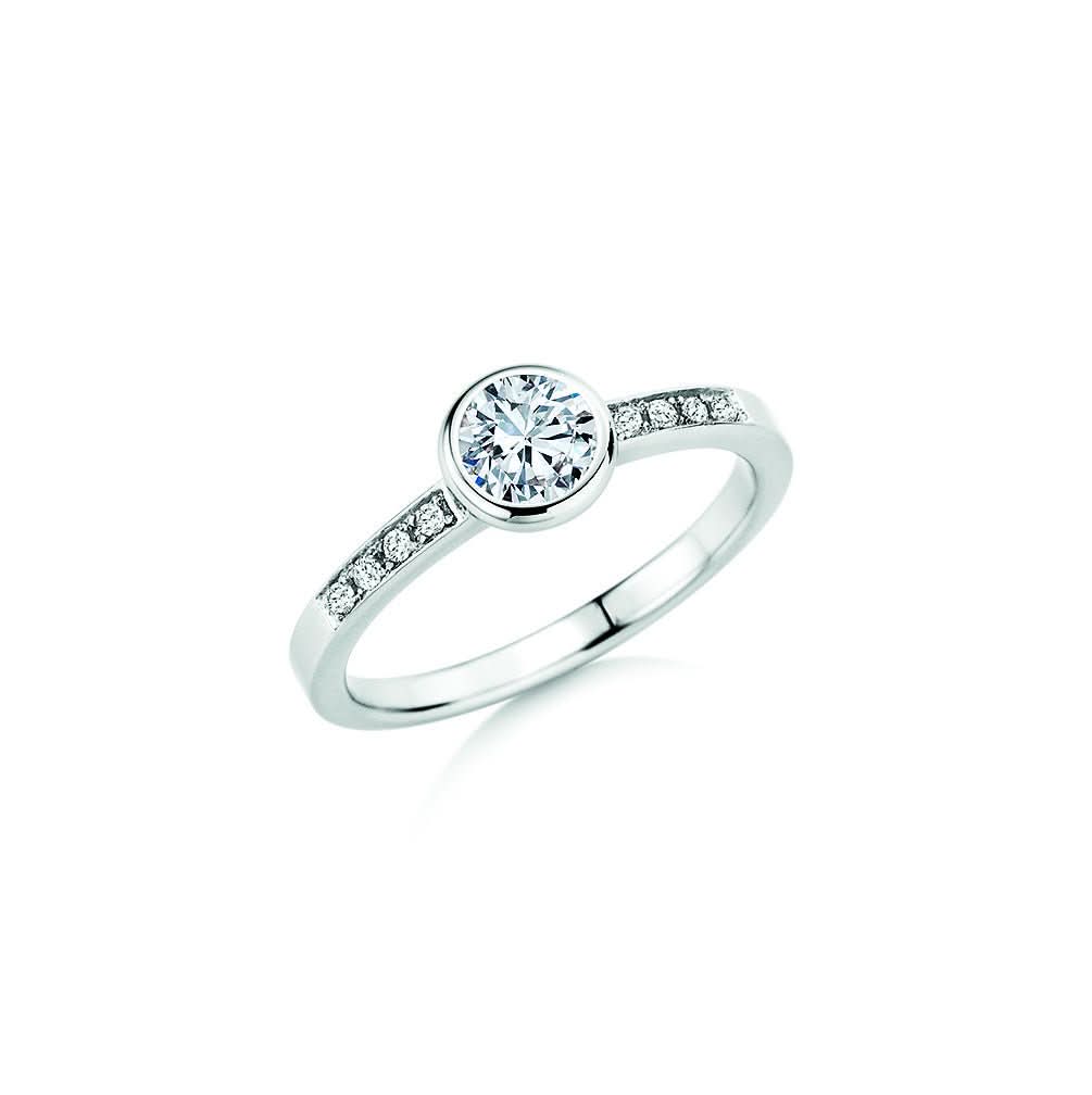 CR Solitaire Ring Weißgold 585 · 0,580 ct W-SI - Juwelier Steiner