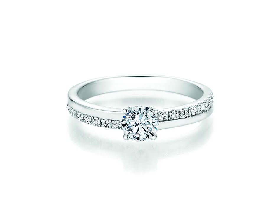 CR Solitaire Ring Weißgold 585 · 0,660 ct W-SI - Juwelier Steiner