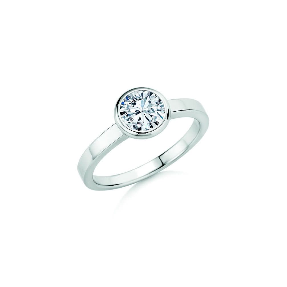 CR Solitaire Ring Weißgold 750 · 1,000 ct W-SI - Juwelier Steiner