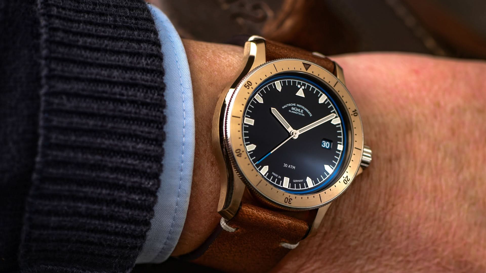 Mühle Glashütte ProMare Go Bronze - M1-42-37-LB - Juwelier Steiner