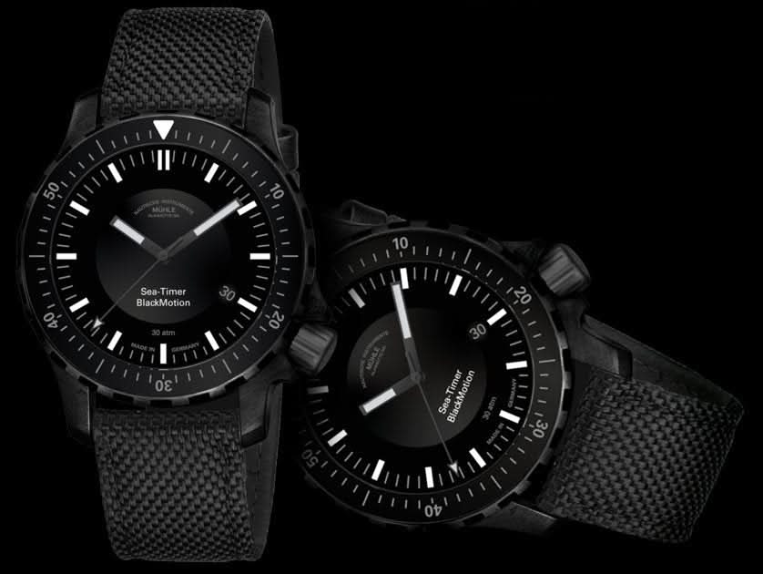 Mühle Glashütte Sea-Timer BlackMotion M1-41-83-CB - Juwelier Steiner