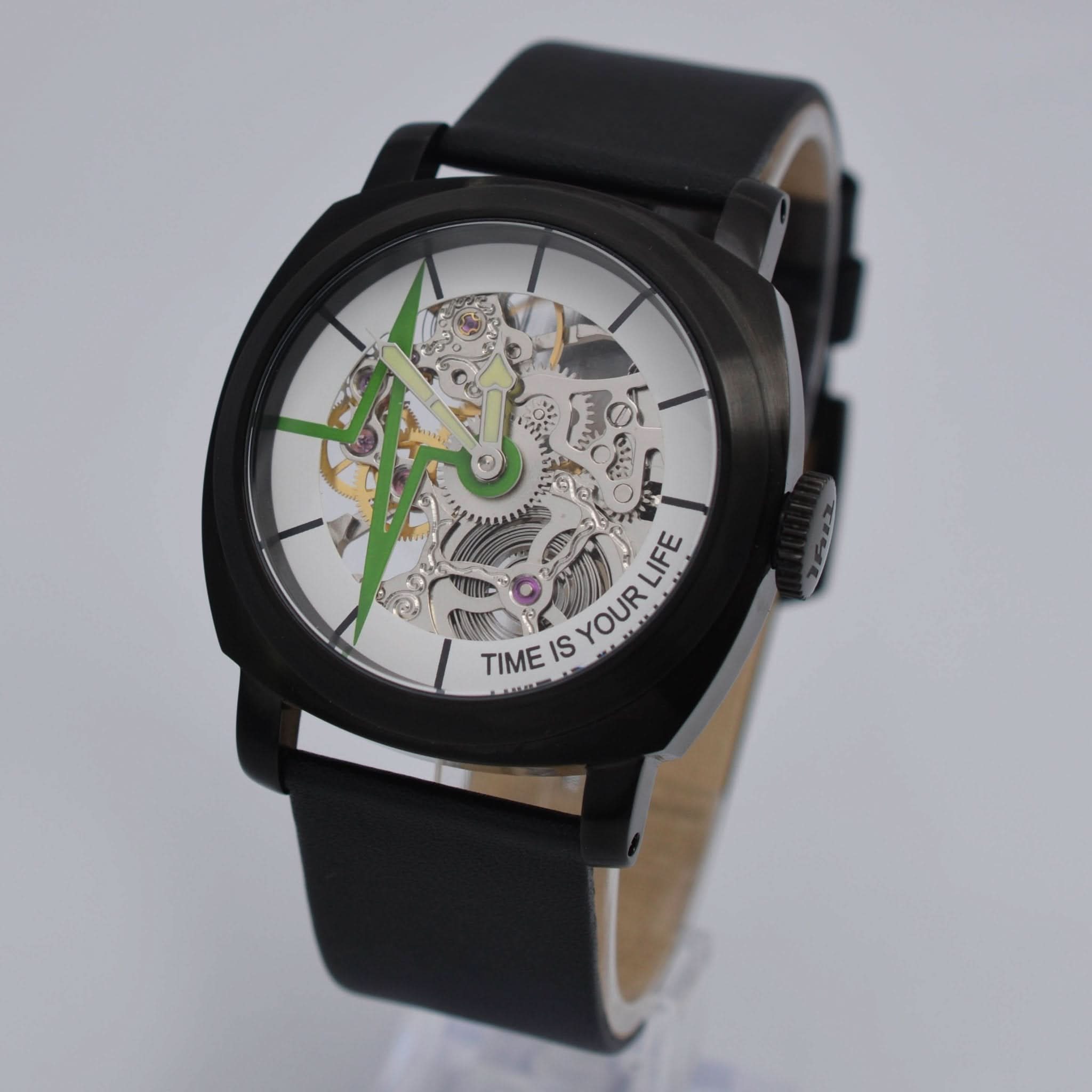 TIYL - HEARTBEAT 01 blackPVD-green Ø 44mm - Juwelier Steiner