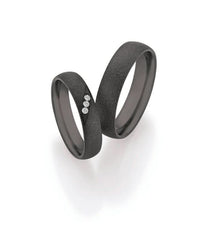 1 Pair of Wedding Rings/Marriage Rings Collection Ruesch Black & Diamonds