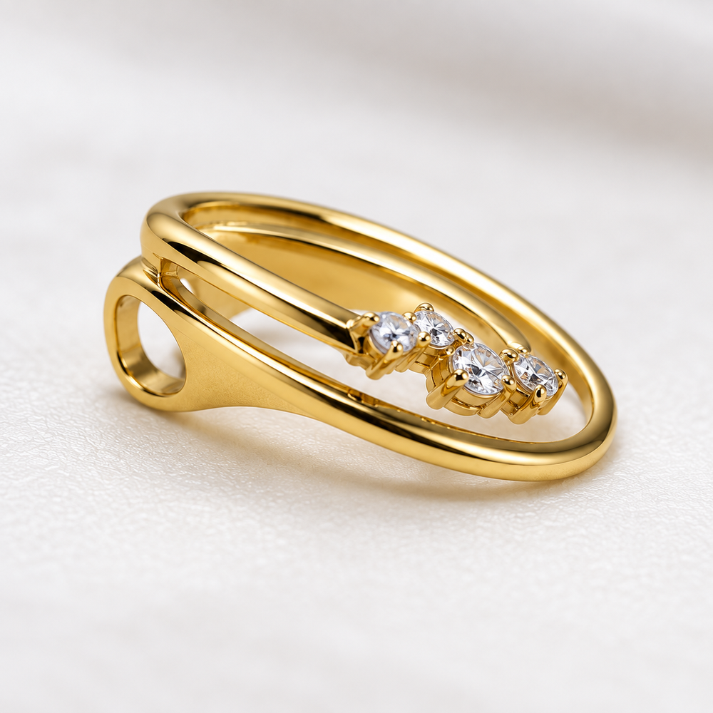 STEINER ESSENTIALS Anhänger mit Zirkonia 585 / 14Kt Gold 113854 – Detailansicht