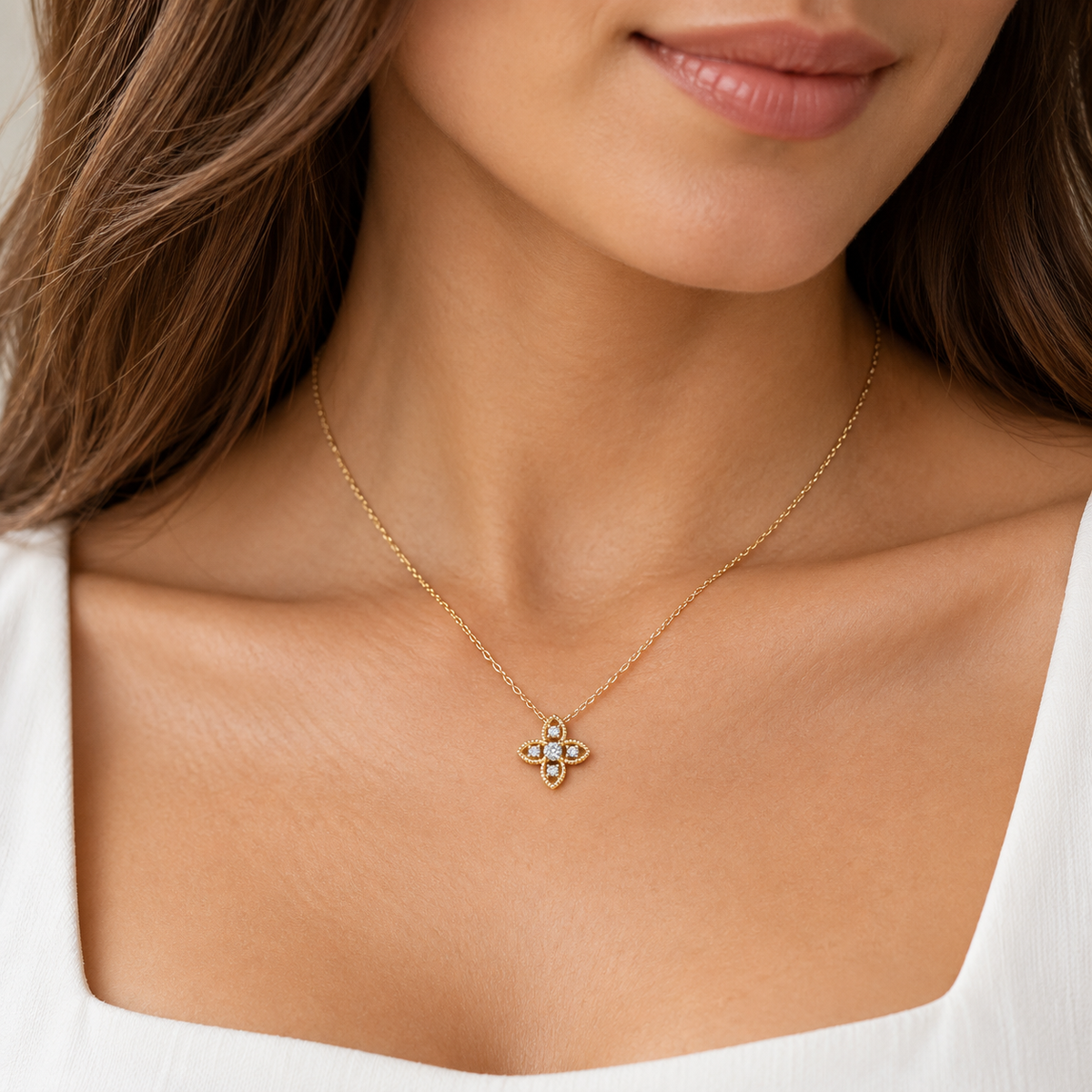 STEINER ESSENTIALS Anhänger mit Zirkonia 585 / 14Kt Gold 113930