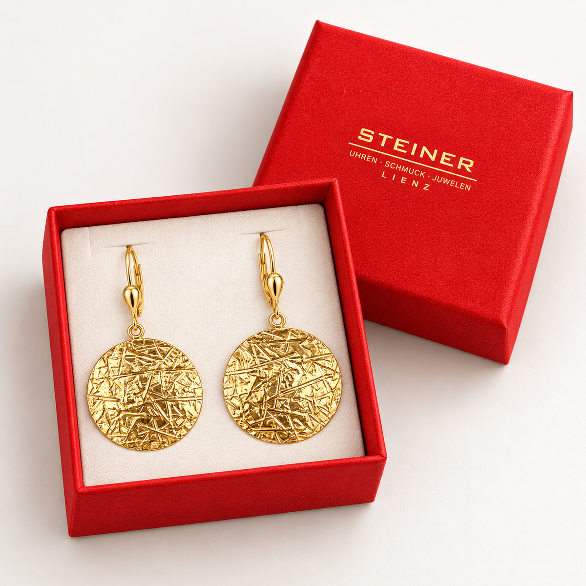 STEINER EXKLUSIV Ohrhänger 585 / 14Kt Gold 113938